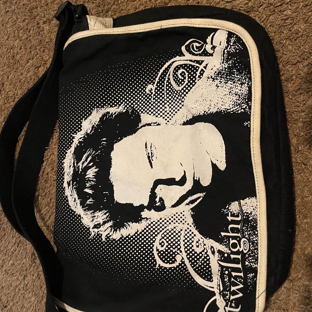 Artistic Black and White Crossbody Bag